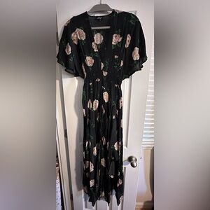 Tolani Black Floral Maxi Dress